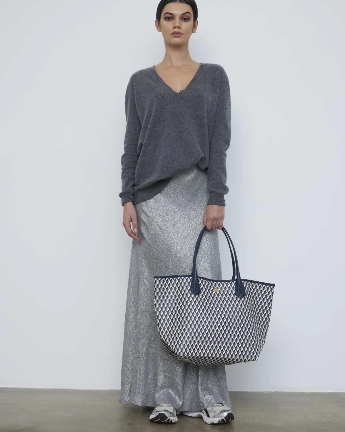 Bolsos Shopper | Lonbali Bolso Born B&W Navy