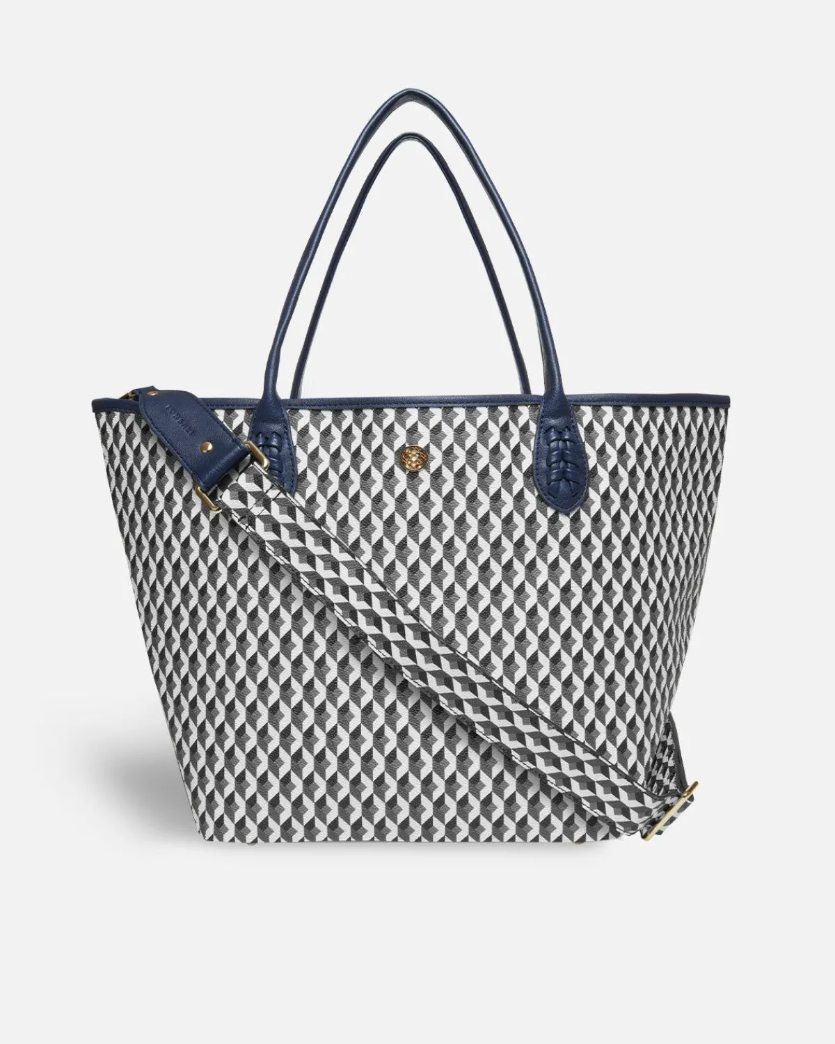 Bolsos Shopper | Lonbali Bolso Born B&W Navy
