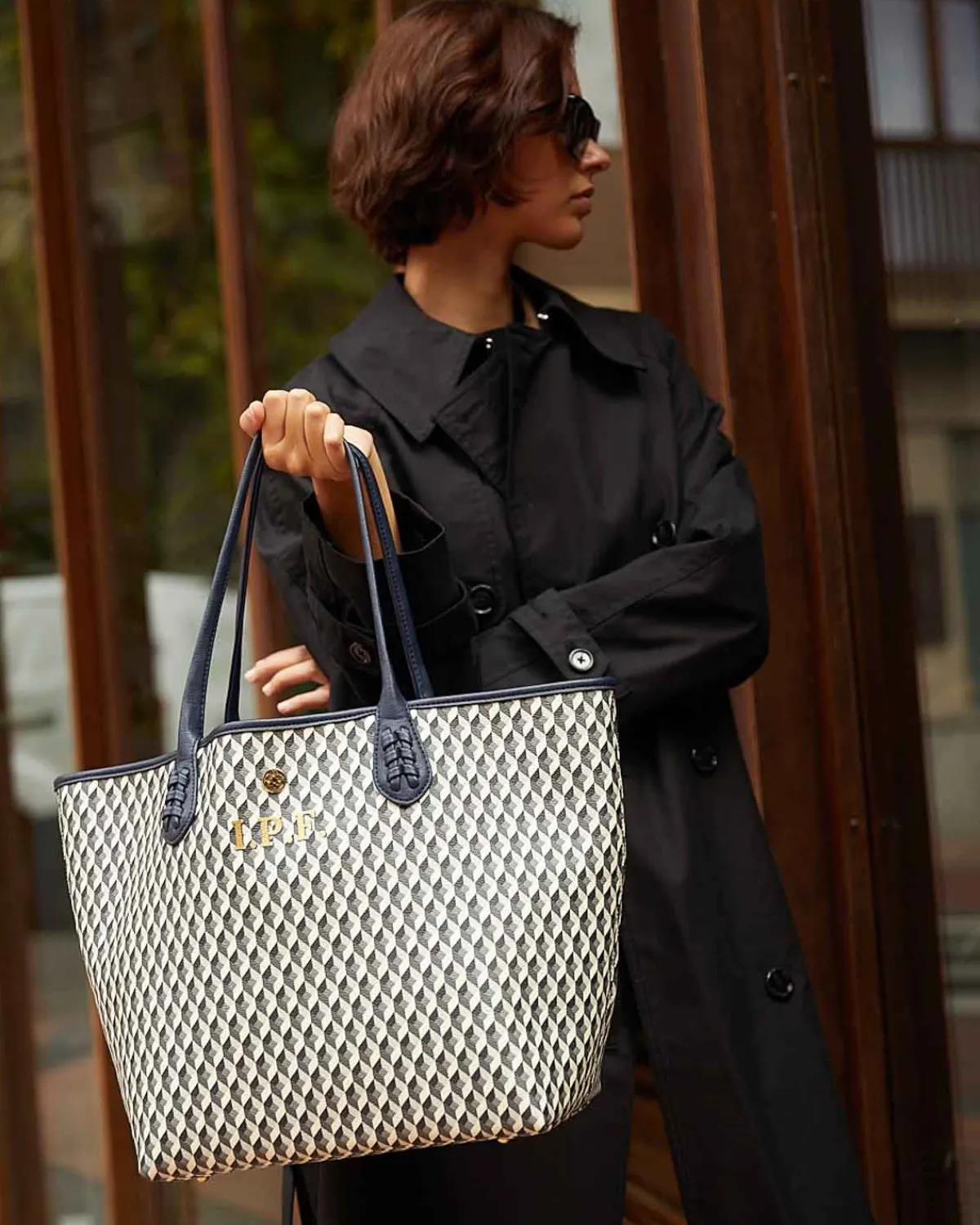 Bolsos Shopper | Lonbali Bolso Born B&W Navy