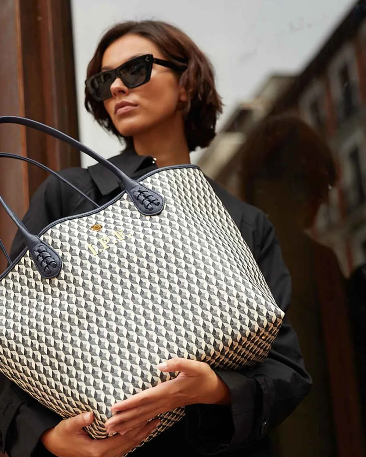Bolsos Shopper | Lonbali Bolso Born B&W Navy