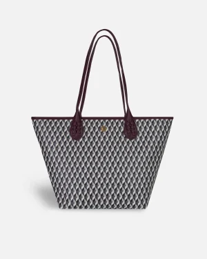 Bolsos Shopper | Lonbali Bolso Born Midi B&W Wine