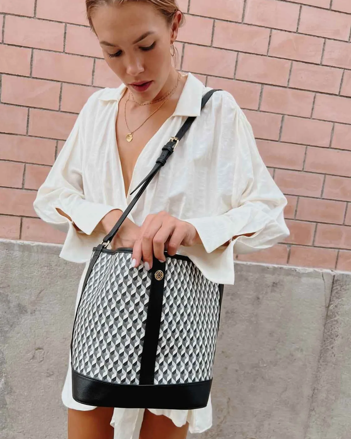 Bolsos Bandolera | Lonbali Bolso Siena Born B&W Negro